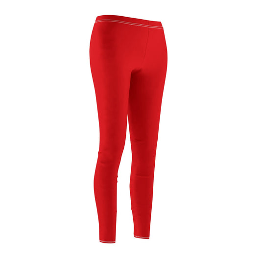 Red - Women's Mid-rise Casual Leggings