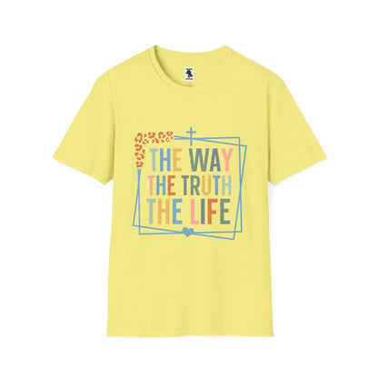 Inspirational Unisex Softstyle T-Shirt - "The Way, The Truth, The Life"