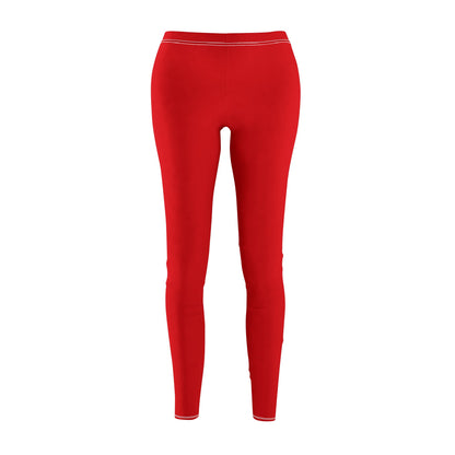 Red - Women's Mid-rise Casual Leggings