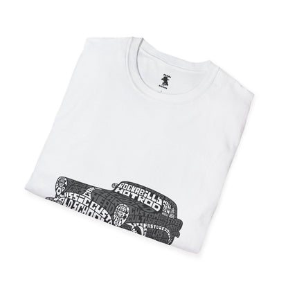 Vintage Car Graphic Unisex Softstyle T-Shirt - Retro Auto Enthusiast Tee