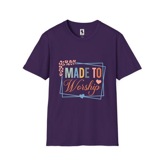 Made to Worship Unisex Softstyle T-Shirt - Inspirational Faith Tee