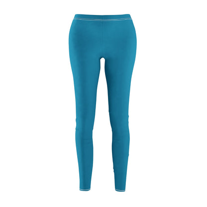 Turquoise - Women's Mid-rise Casual Leggings