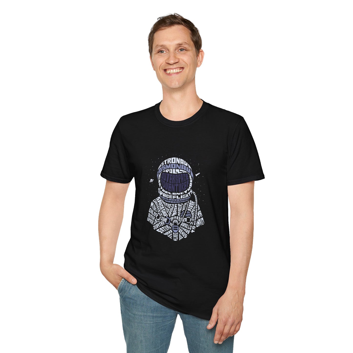 Astronaut-Inspired Unisex Softstyle T-Shirt - Celebration of Space Exploration