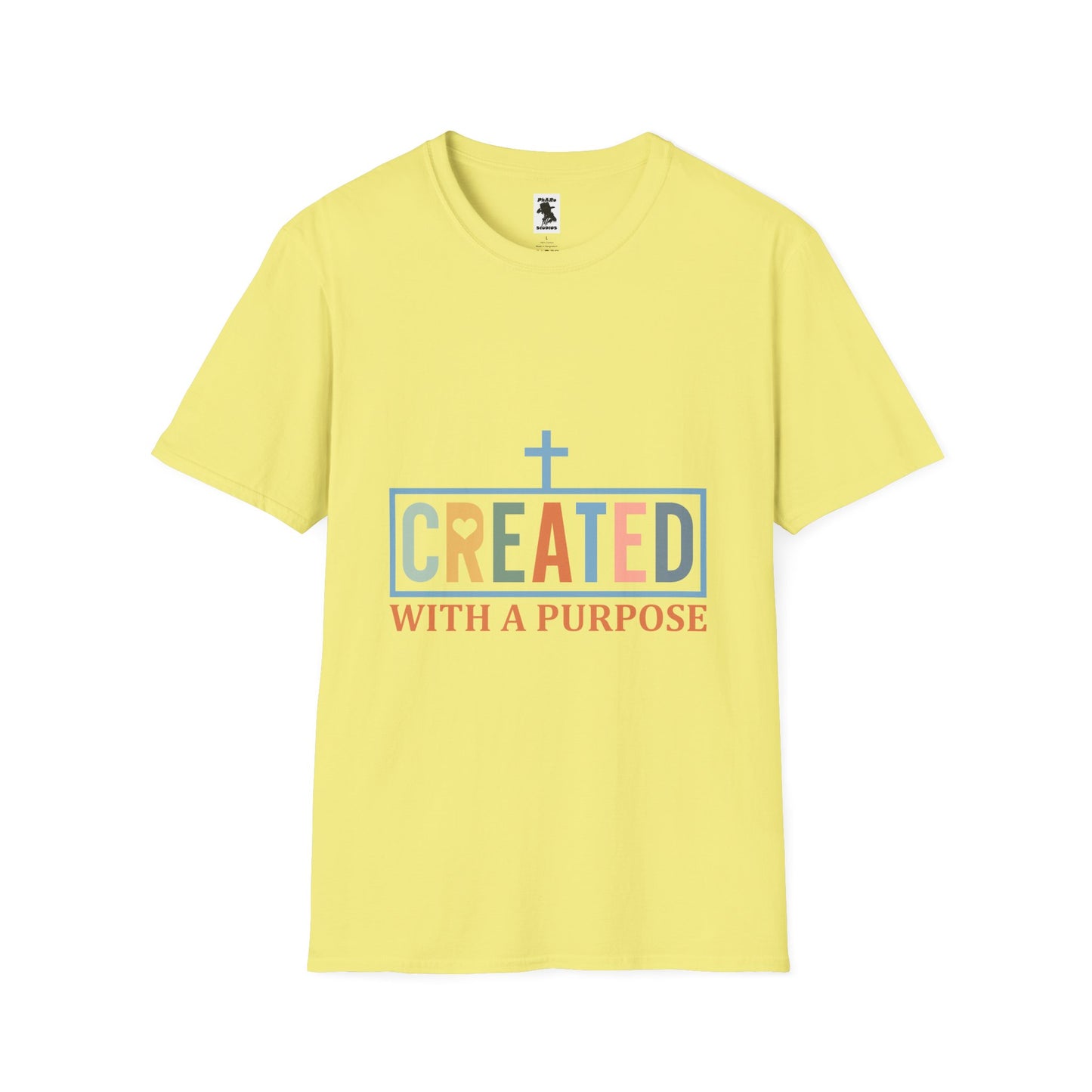 Created with a Purpose Unisex Softstyle T-Shirt - Inspirational Christian Apparel