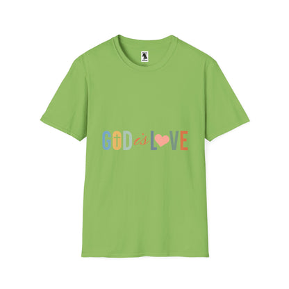 God is Love Unisex Softstyle T-Shirt - Faith-Inspired Apparel