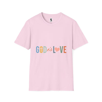 God is Love Unisex Softstyle T-Shirt - Faith-Inspired Apparel