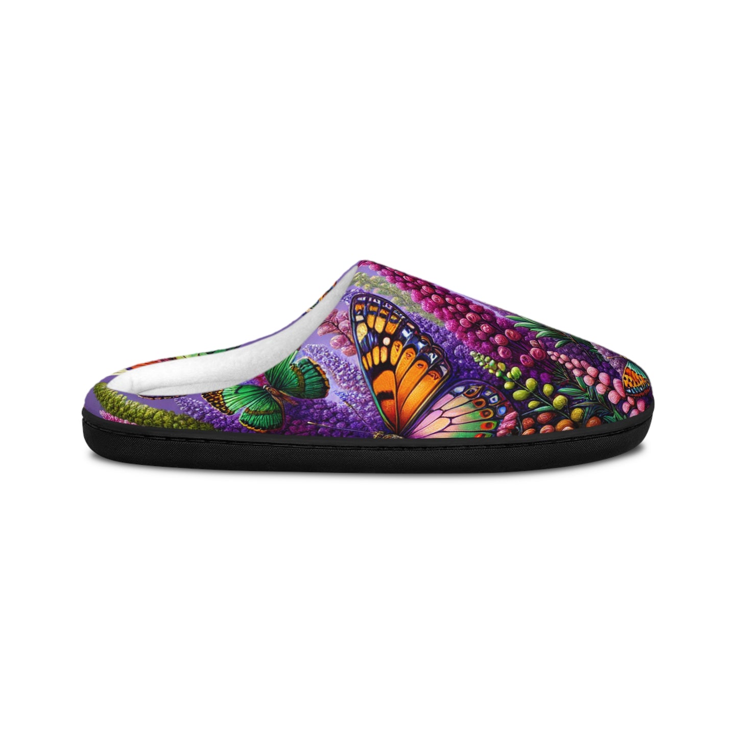 Vibrant Butterfly Indoor Slippers for Women - Cozy Floral Home Footwear