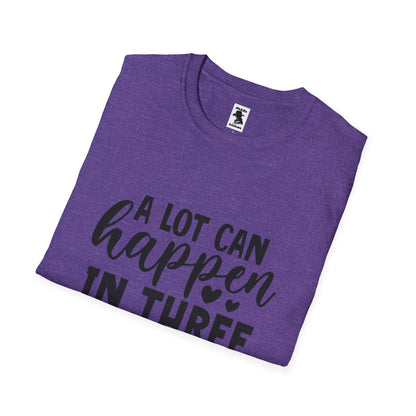 Inspirational Unisex Softstyle T-Shirt - 'A Lot Can Happen in Three Days'