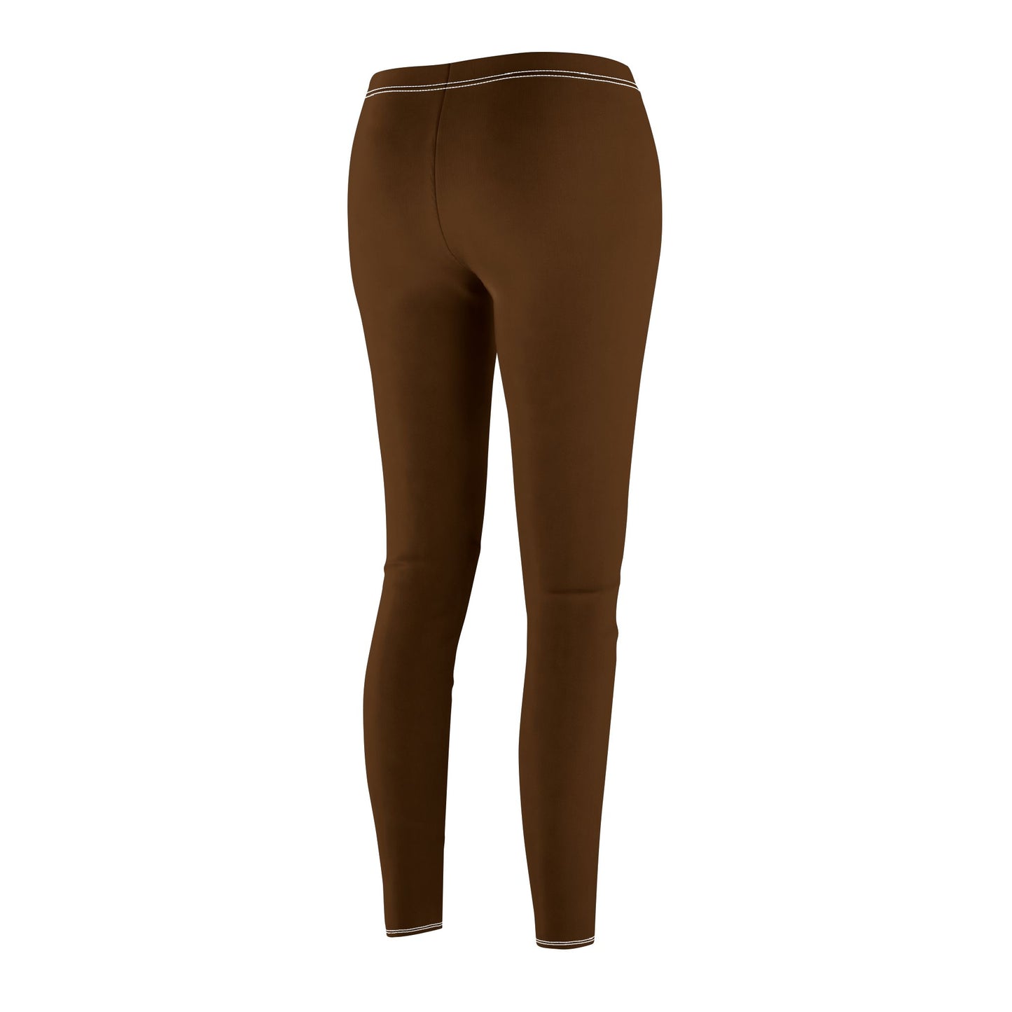 Brown - Women's Mid-rise Casual Leggings