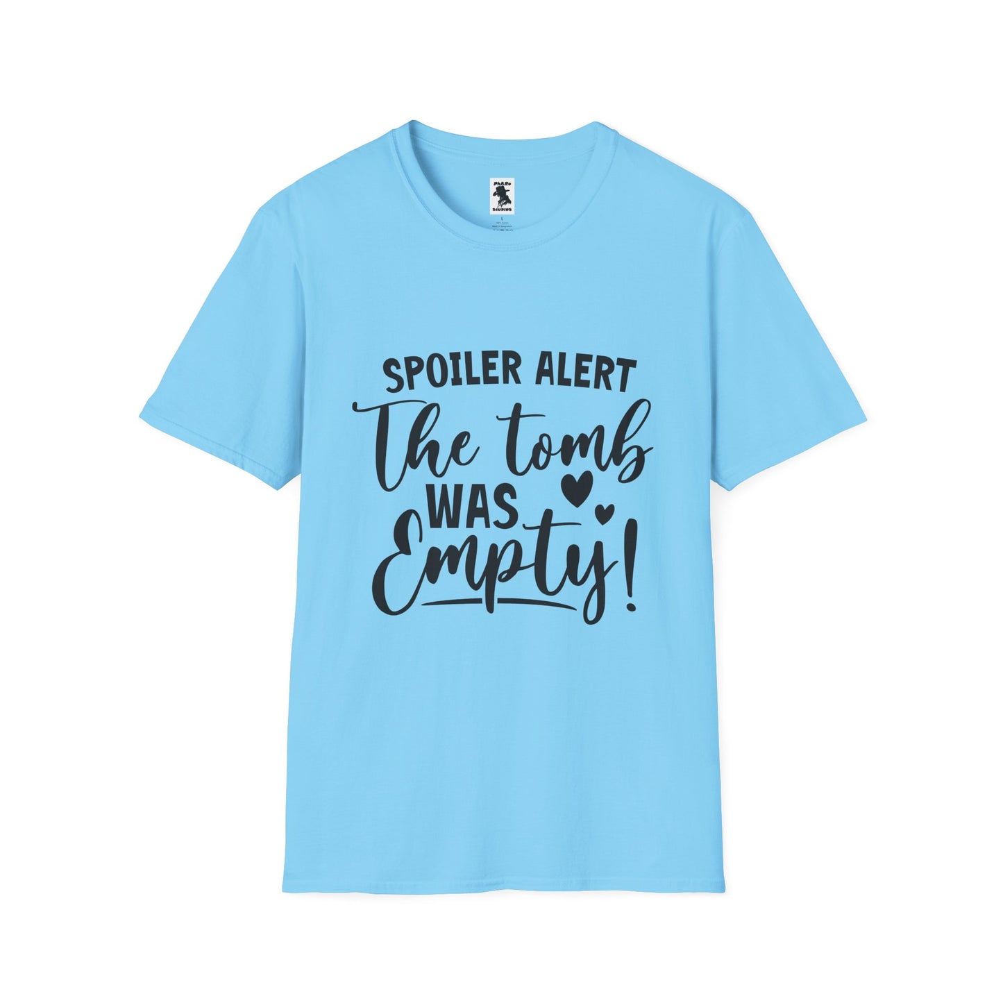 'Spoiler Alert: The Tomb Was Empty' Unisex Softstyle T-Shirt - Perfect for Easter and Celebrations!