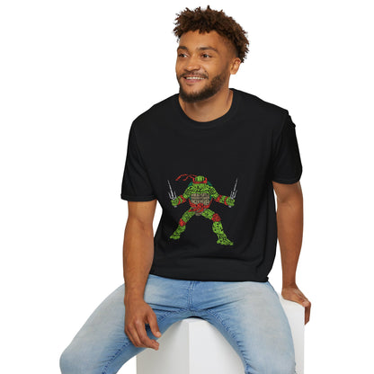 Raphael Ninja Turtle Graphic T-Shirt | Unisex Softstyle Tee for Fans