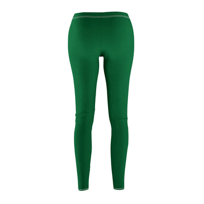 Dark Green - Women's Mid-rise Casual Leggings