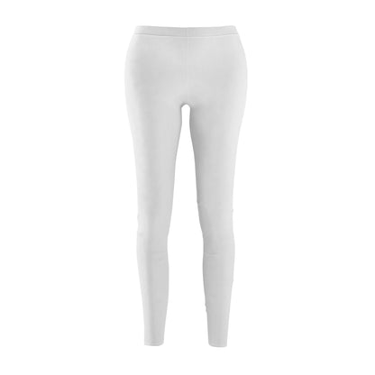 White - Women's Mid-rise Casual Leggings