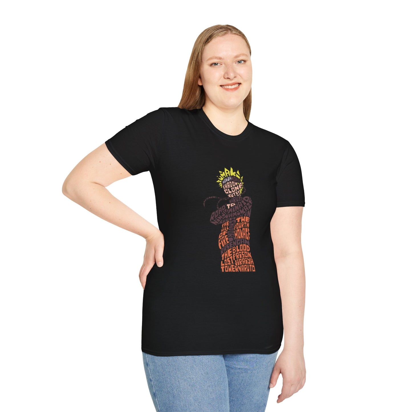 Naruto Inspired Unisex Softstyle T-Shirt - The Blood of the Four Hokages Design