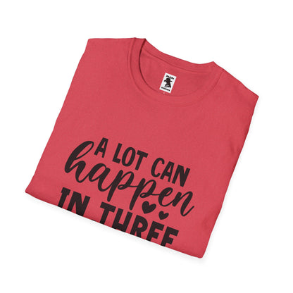 Inspirational Unisex Softstyle T-Shirt - 'A Lot Can Happen in Three Days'