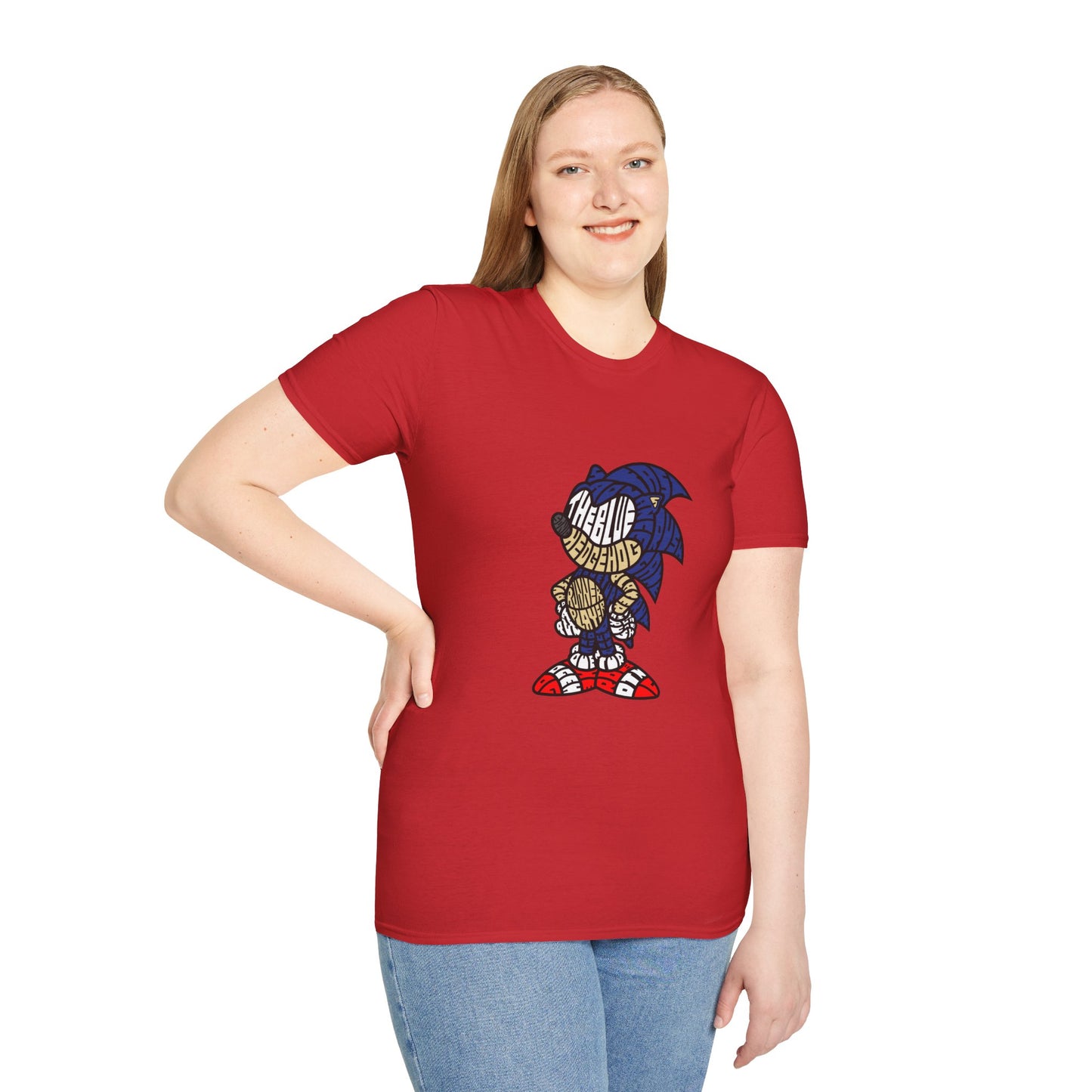 Nostalgic Sonic Graphic T-Shirt - Unisex Softstyle Tee