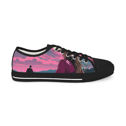 Crimson Twilight - Men's Low Top Sneakers