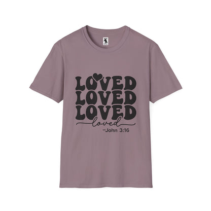 Loved Unisex Softstyle T-Shirt - Inspirational Faith Apparel - Perfect for Gifts and Celebrations