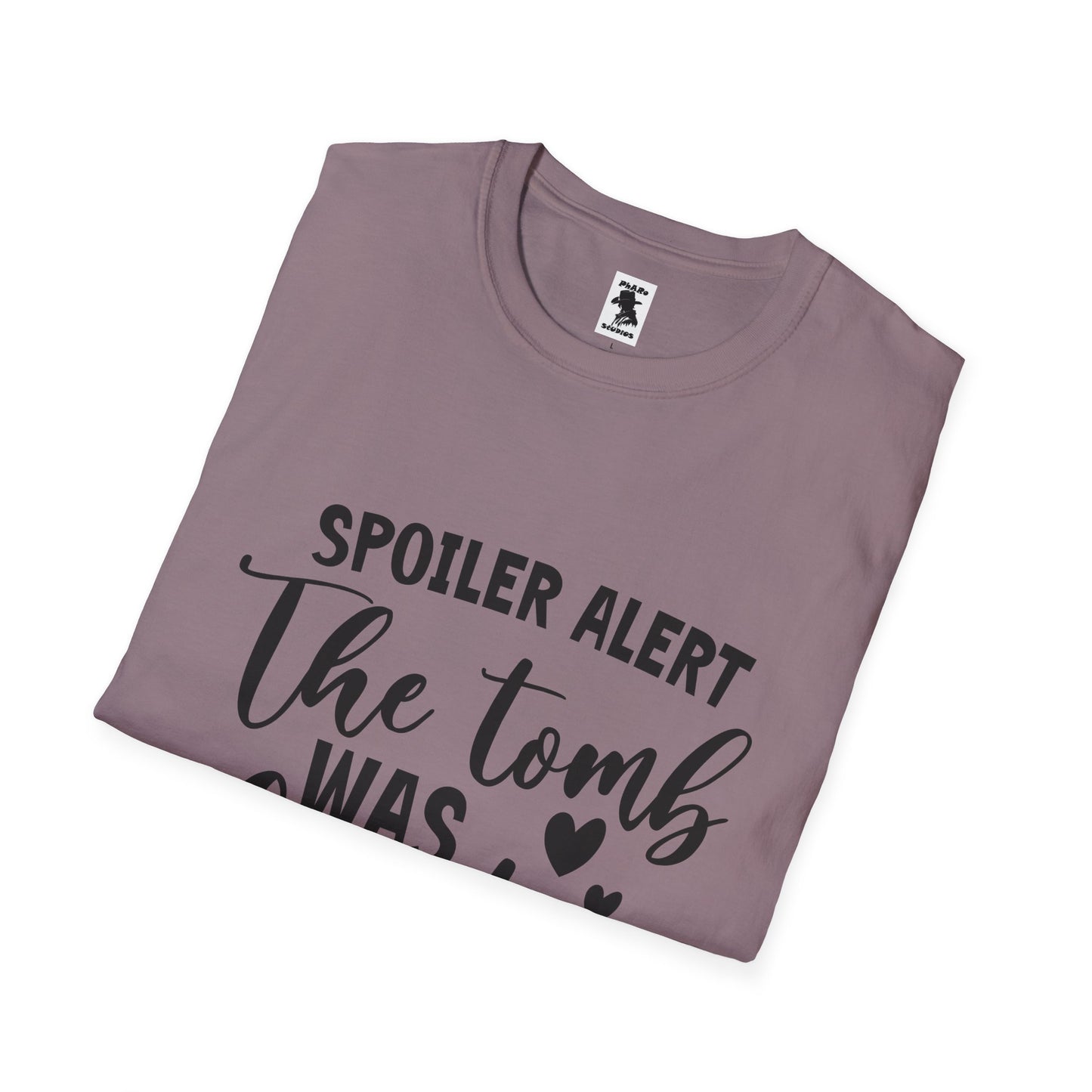 'Spoiler Alert: The Tomb Was Empty' Unisex Softstyle T-Shirt - Perfect for Easter and Celebrations!