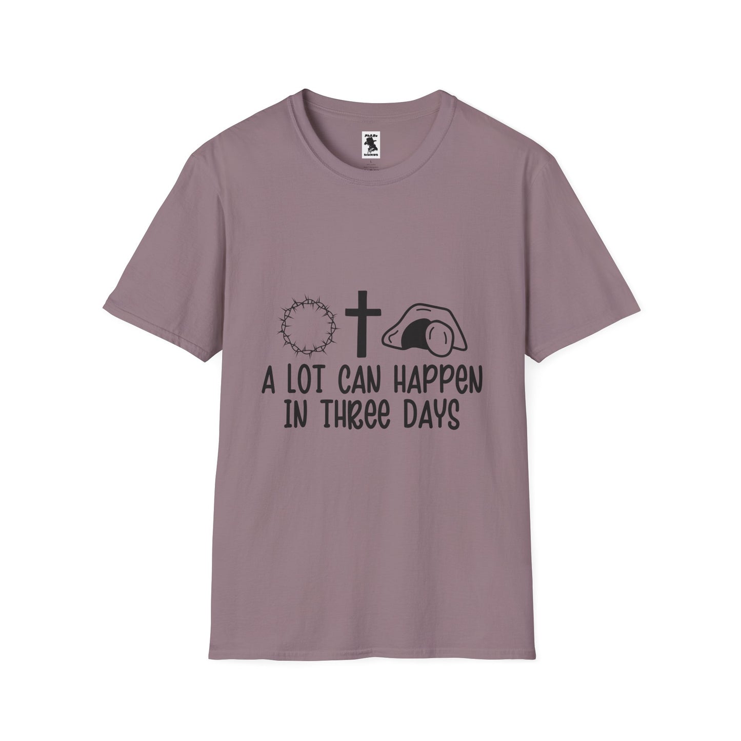 Inspirational Christian T-Shirt: "A Lot Can Happen in Three Days"