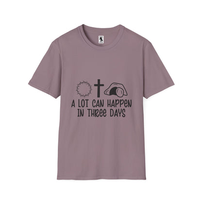 Inspirational Christian T-Shirt: "A Lot Can Happen in Three Days"