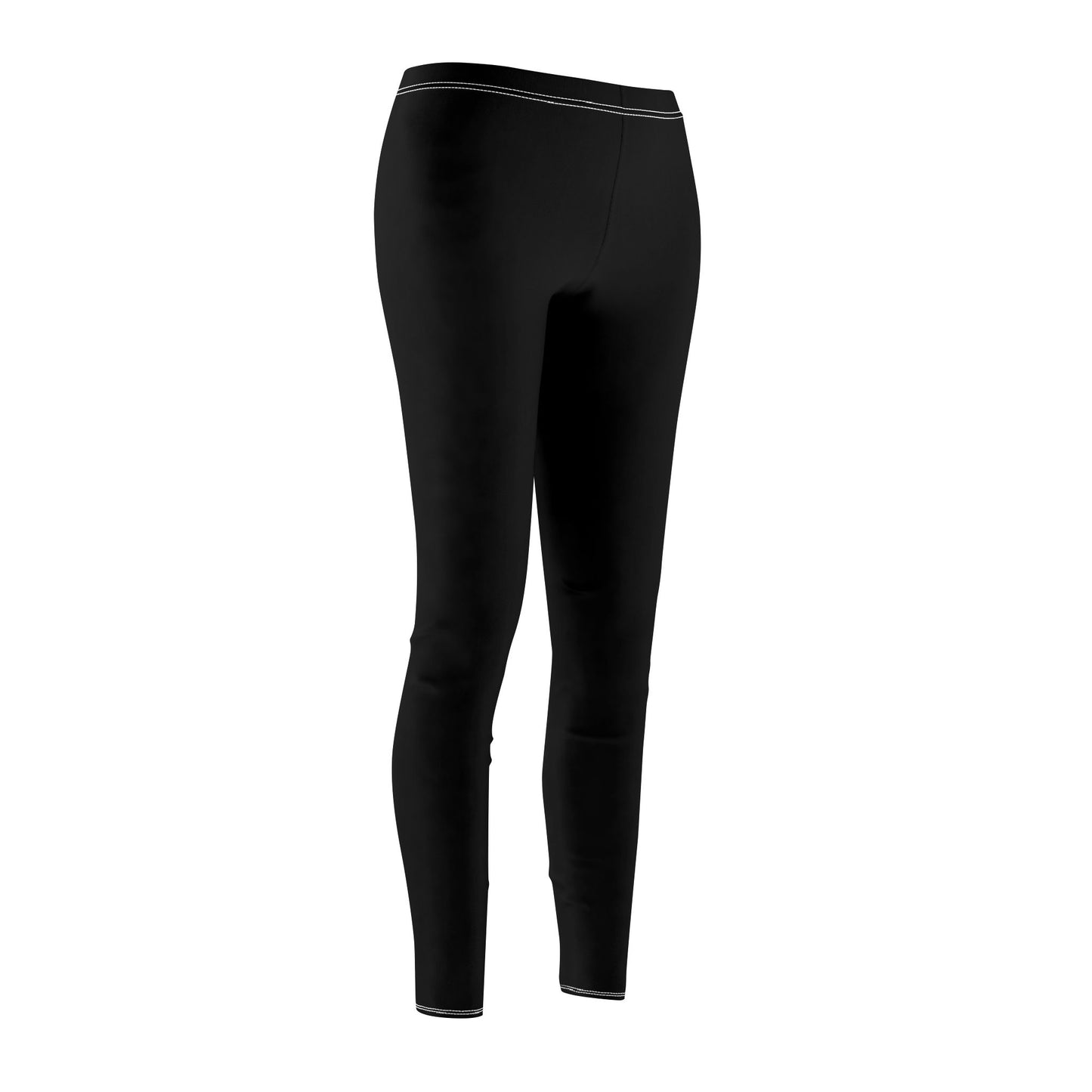 Black - Women's Mid-rise Casual Leggings