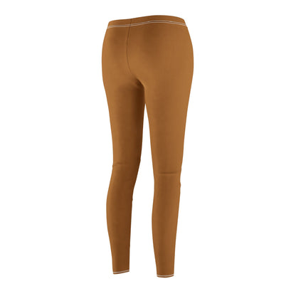 Light Brown - Women's Mid-rise Casual Leggings