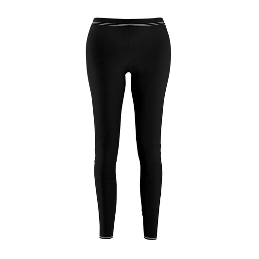 Black - Women's Mid-rise Casual Leggings