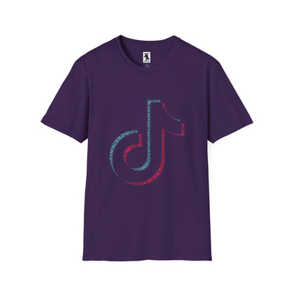 TikTok Logo Unisex Softstyle T-Shirt with Colorful Design