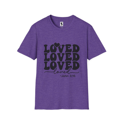 Loved Unisex Softstyle T-Shirt - Inspirational Faith Apparel - Perfect for Gifts and Celebrations