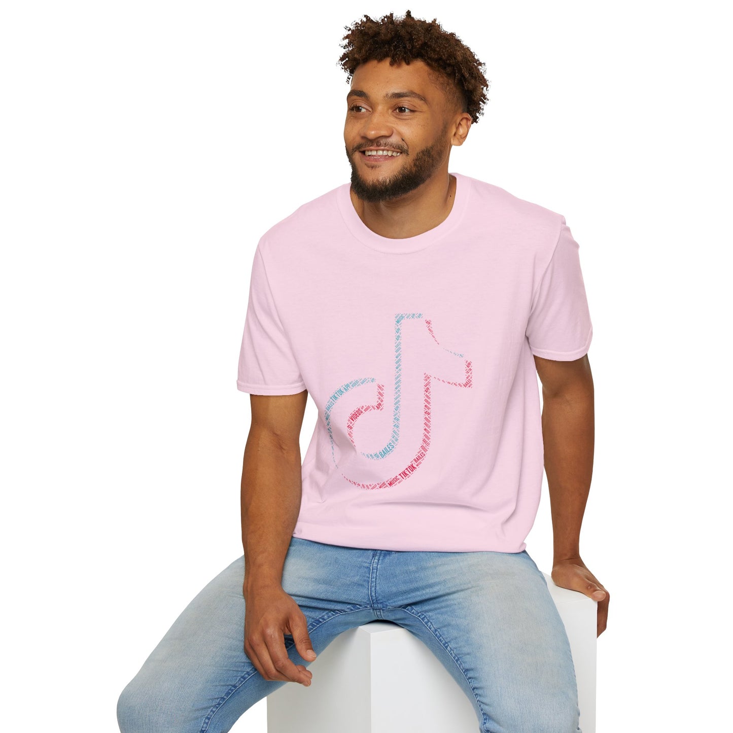 TikTok Logo Unisex Softstyle T-Shirt with Colorful Design