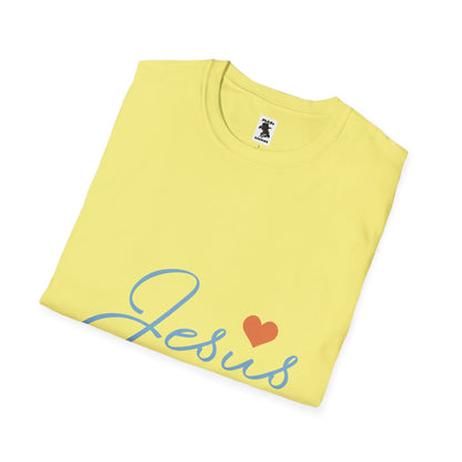 Jesus Love Unisex Softstyle T-Shirt - Faith-Inspired Casual Wear