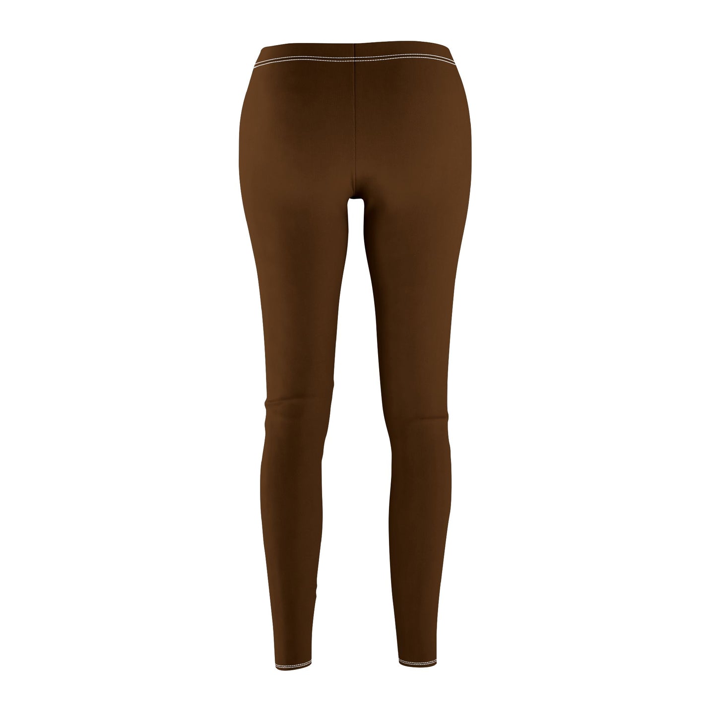 Brown - Women's Mid-rise Casual Leggings