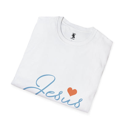 Jesus Love Unisex Softstyle T-Shirt - Faith-Inspired Casual Wear