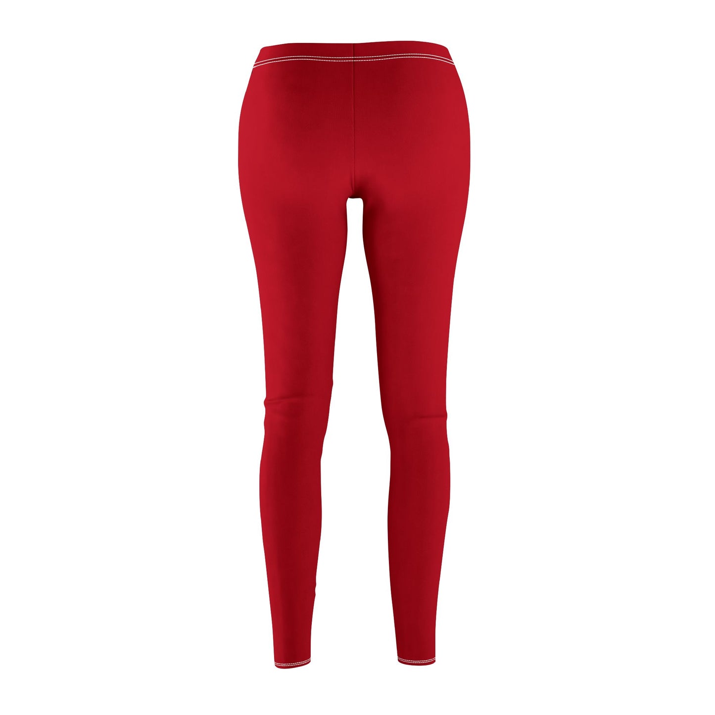 Dark Red - Women's Mid-rise Casual Leggings