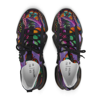 Women's Butterfly Pattern Mesh Sneakers - Colorful and Trendy Athletic Shoes