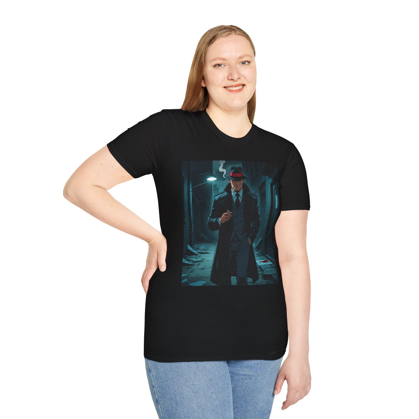 Ace Calloway Graphic T-Shirt for Crime Noir Fans