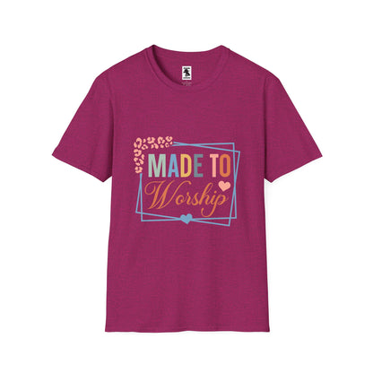 Made to Worship Unisex Softstyle T-Shirt - Inspirational Faith Tee