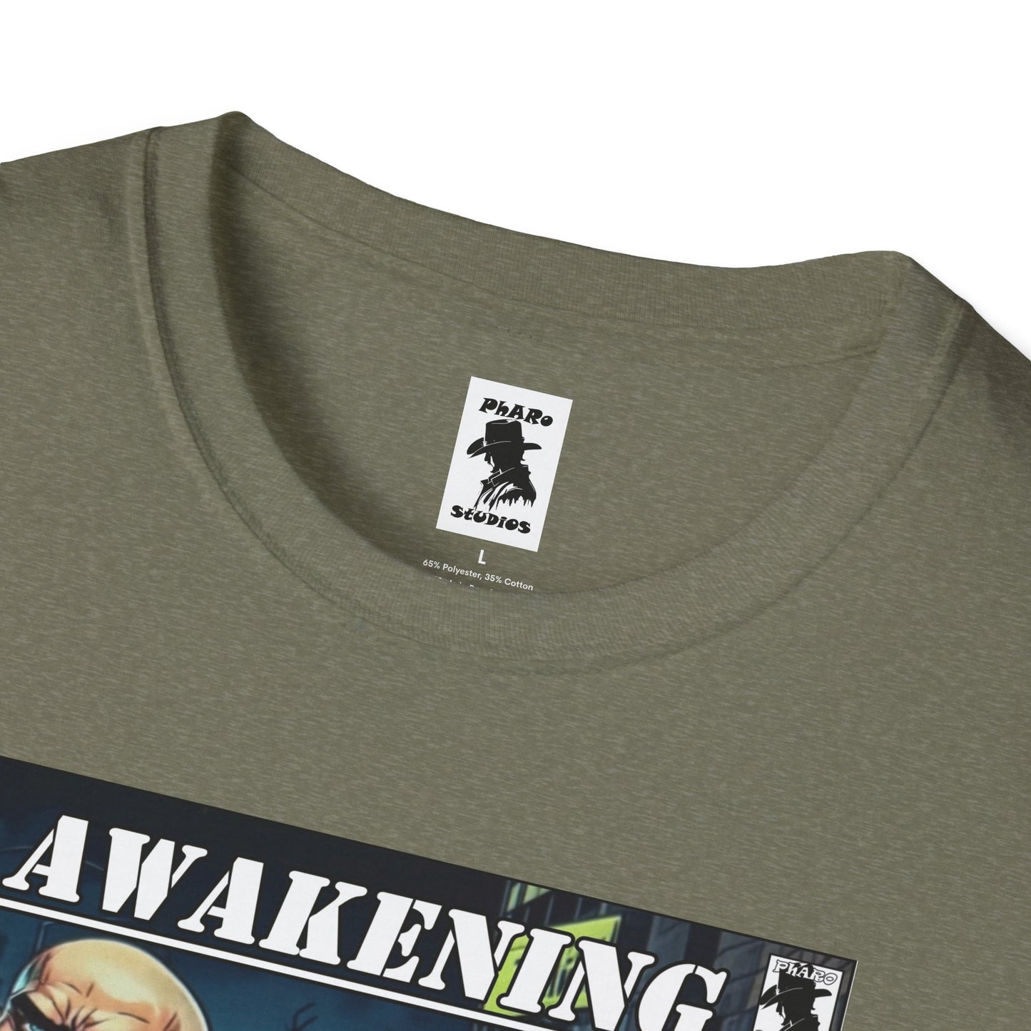 Awakening Graphic Unisex Softstyle T-Shirt - Bold Comic Style Design