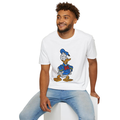 Unisex Donald Duck Word Art T-Shirt - Softstyle Graphic Tee for Fans