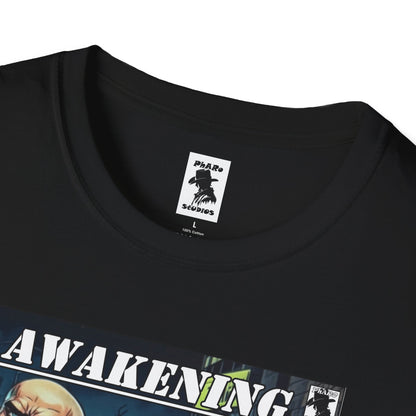 Awakening Graphic Unisex Softstyle T-Shirt - Bold Comic Style Design