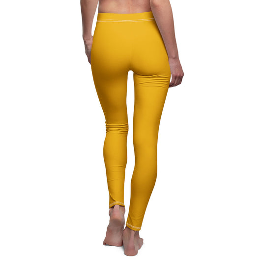 Yellow - Women's Mid-rise Casual Leggings