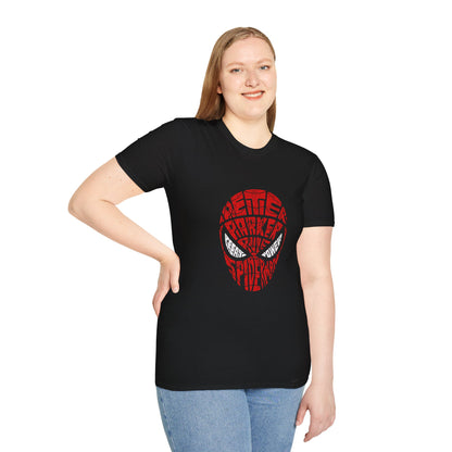 Spiderman Inspired Unisex Softstyle T-Shirt - Perfect for Comic Fans