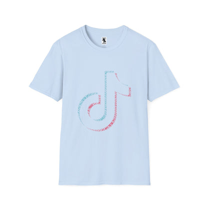 TikTok Logo Unisex Softstyle T-Shirt with Colorful Design