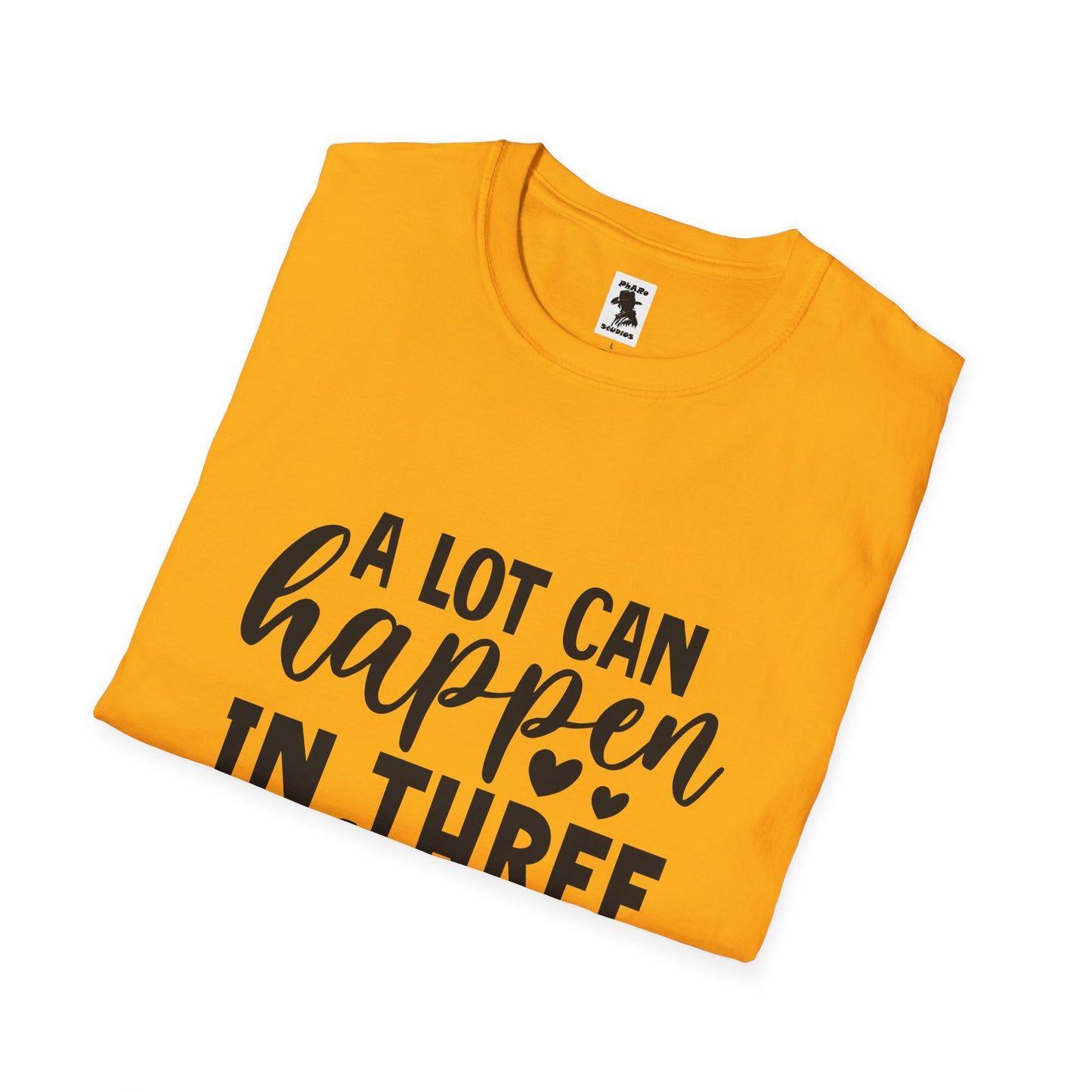 Inspirational Unisex Softstyle T-Shirt - 'A Lot Can Happen in Three Days'