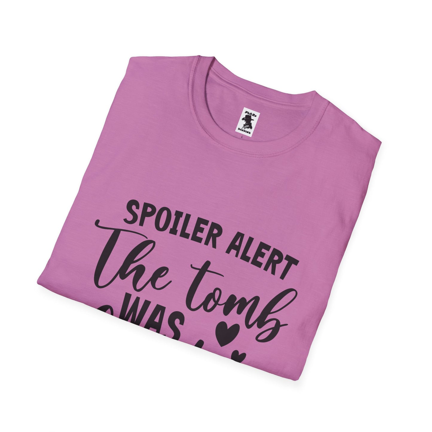 'Spoiler Alert: The Tomb Was Empty' Unisex Softstyle T-Shirt - Perfect for Easter and Celebrations!