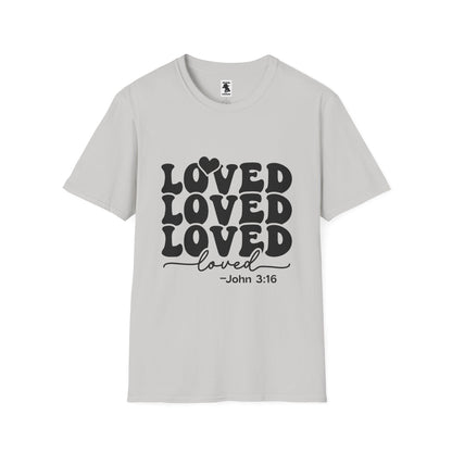 Loved Unisex Softstyle T-Shirt - Inspirational Faith Apparel - Perfect for Gifts and Celebrations