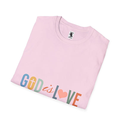 God is Love Unisex Softstyle T-Shirt - Faith-Inspired Apparel