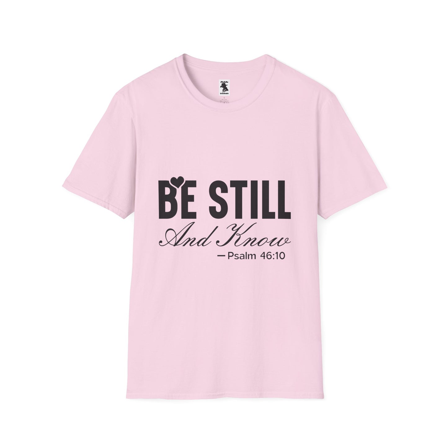 Be Still and Know Unisex Softstyle T-Shirt - Inspirational Christian Apparel