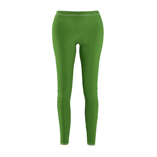 Green - Women's Mid-rise Casual Leggings